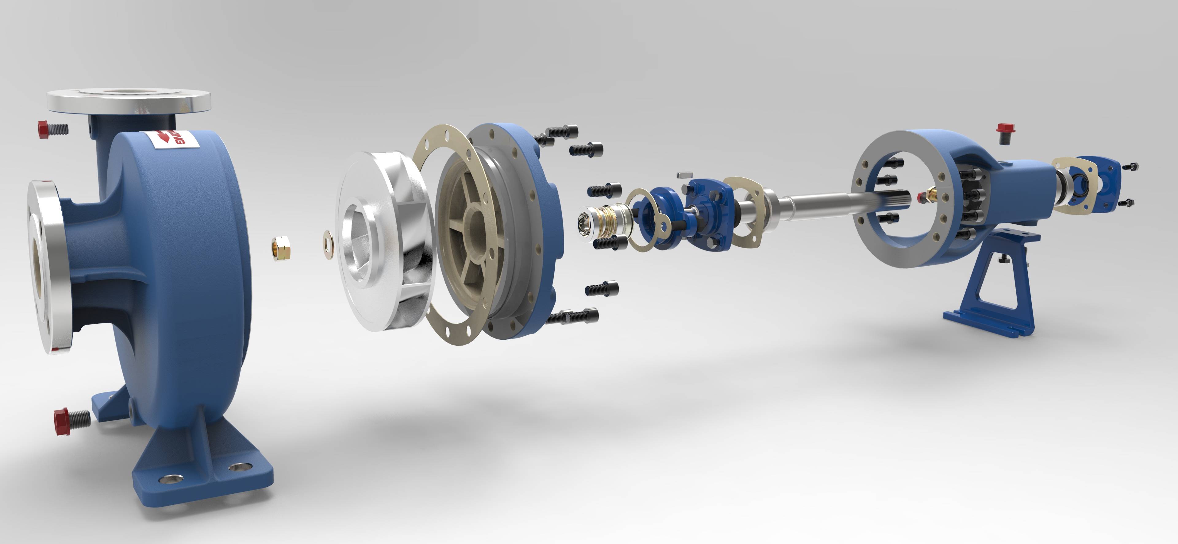 泵三维模型7:单级悬臂离心泵